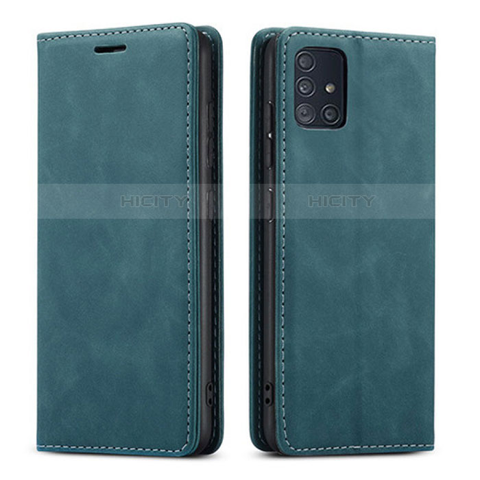 Funda de Cuero Cartera con Soporte Carcasa para Samsung Galaxy A71 5G Verde