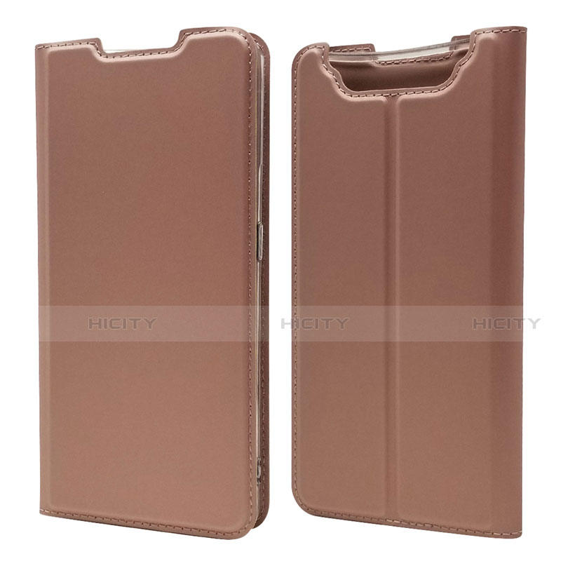 Funda de Cuero Cartera con Soporte Carcasa para Samsung Galaxy A80 Oro Rosa