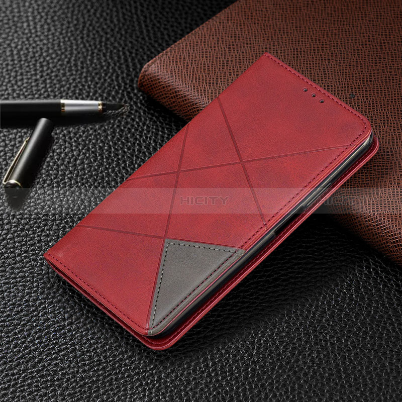 Funda de Cuero Cartera con Soporte Carcasa para Samsung Galaxy M11 Rojo