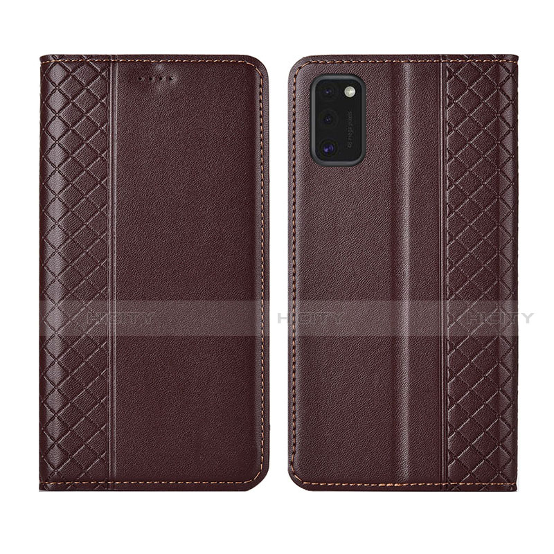 Funda de Cuero Cartera con Soporte Carcasa para Samsung Galaxy M51 Marron