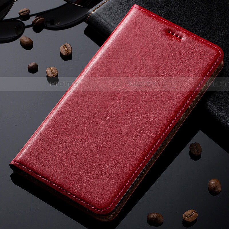 Funda de Cuero Cartera con Soporte Carcasa para Samsung Galaxy M60s Rojo