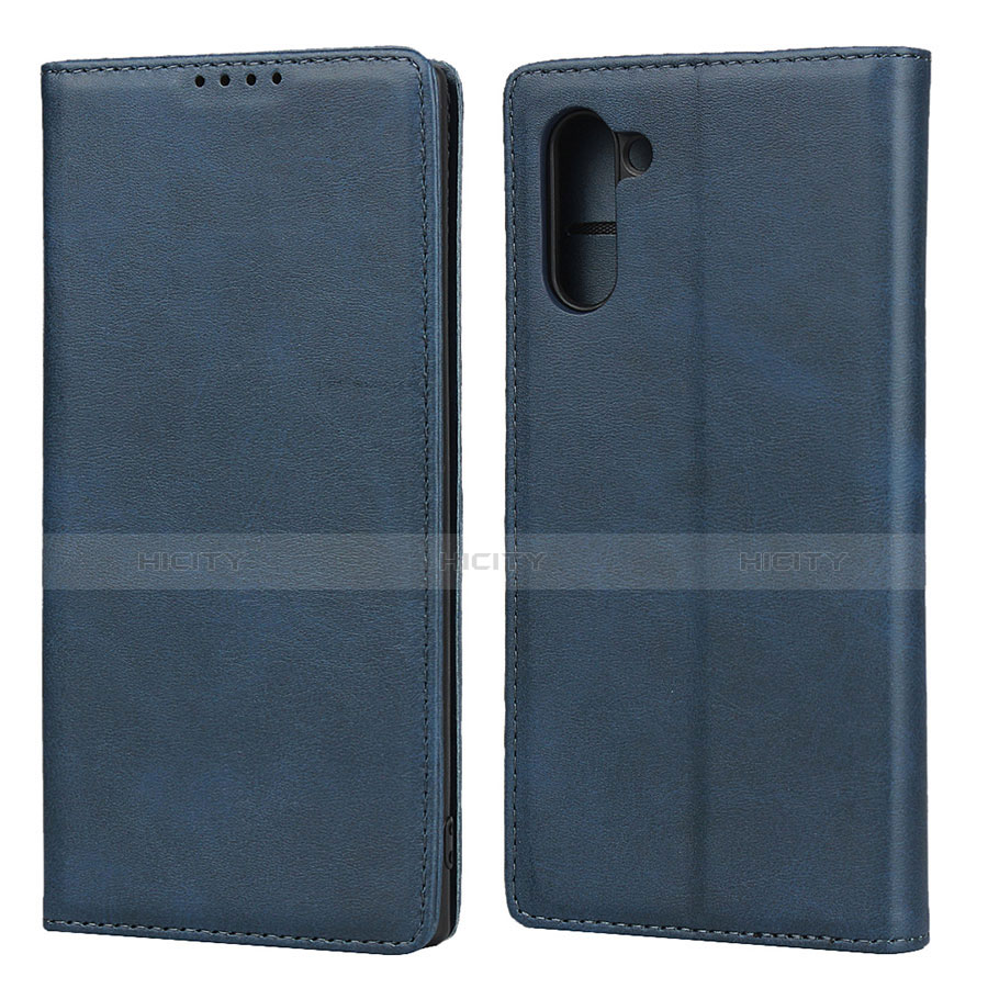 Funda de Cuero Cartera con Soporte Carcasa para Samsung Galaxy Note 10 5G Azul