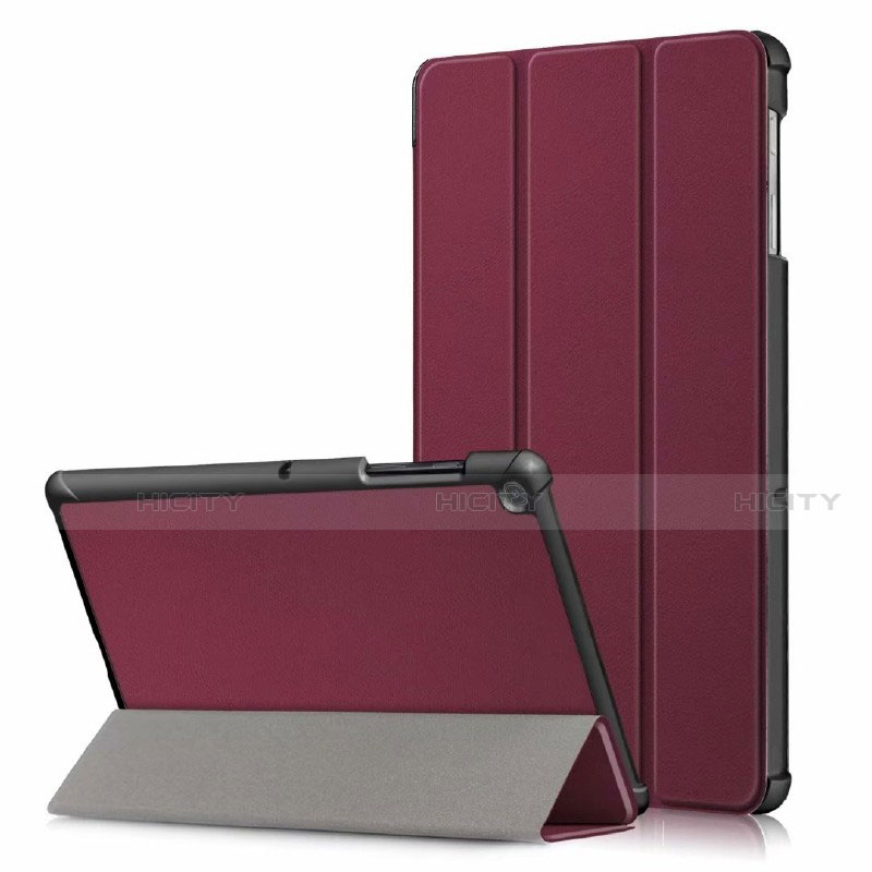 Funda de Cuero Cartera con Soporte Carcasa para Samsung Galaxy Tab S5e 4G 10.5 SM-T725 Rojo Rosa