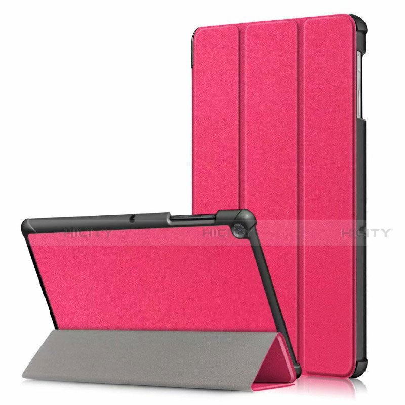 Funda de Cuero Cartera con Soporte Carcasa para Samsung Galaxy Tab S5e 4G 10.5 SM-T725 Rosa Roja