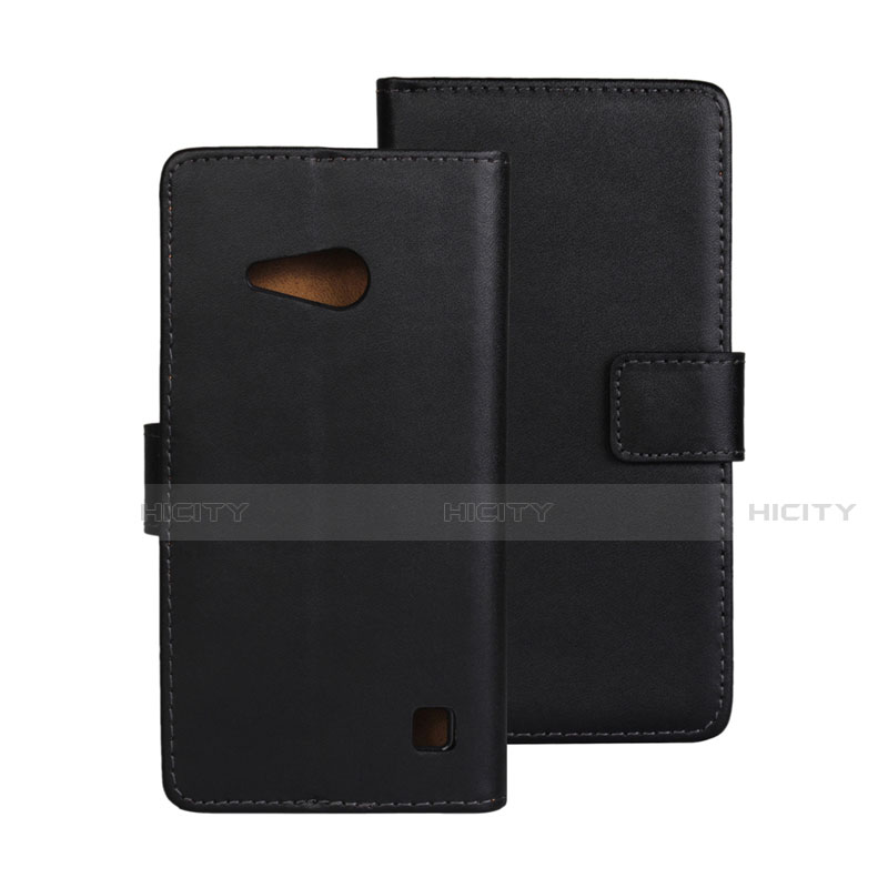 Funda de Cuero Cartera con Soporte Carcasa para Wiko Ridge Fab 4G Negro