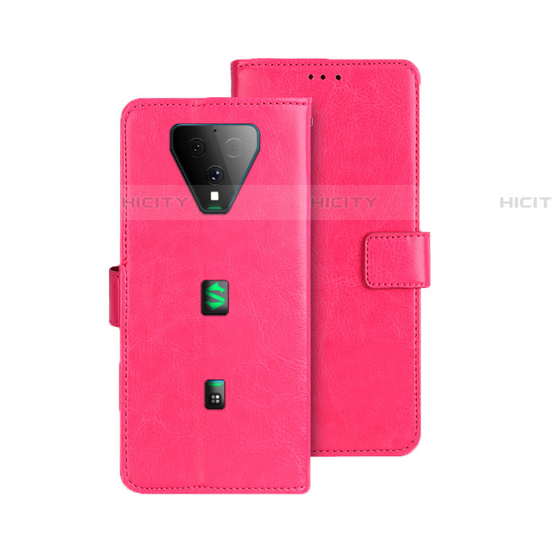 Funda de Cuero Cartera con Soporte Carcasa para Xiaomi Black Shark 3 Rosa Roja