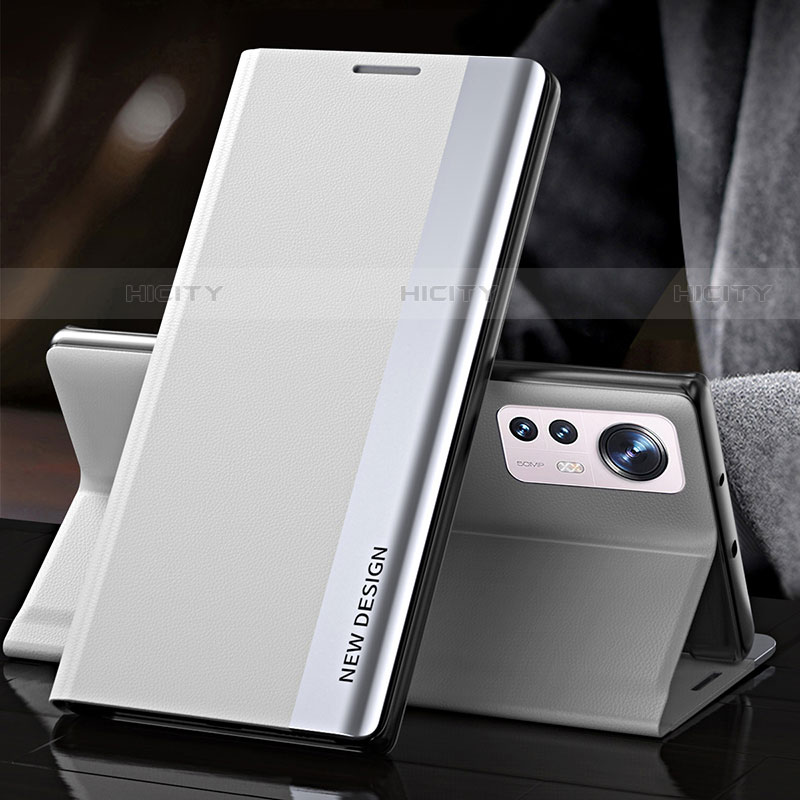 Funda de Cuero Cartera con Soporte Carcasa para Xiaomi Mi 12S 5G Blanco