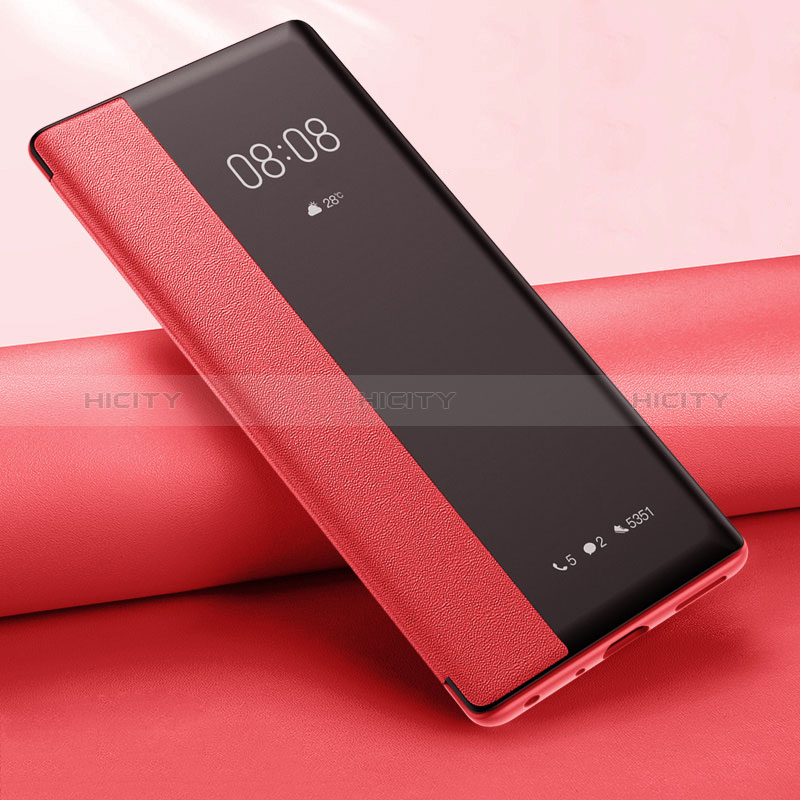 Funda de Cuero Cartera con Soporte Carcasa para Xiaomi Mi 14 5G Rojo