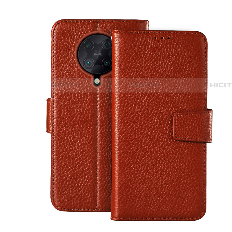 Funda de Cuero Cartera con Soporte Carcasa para Xiaomi Poco F2 Pro Marron