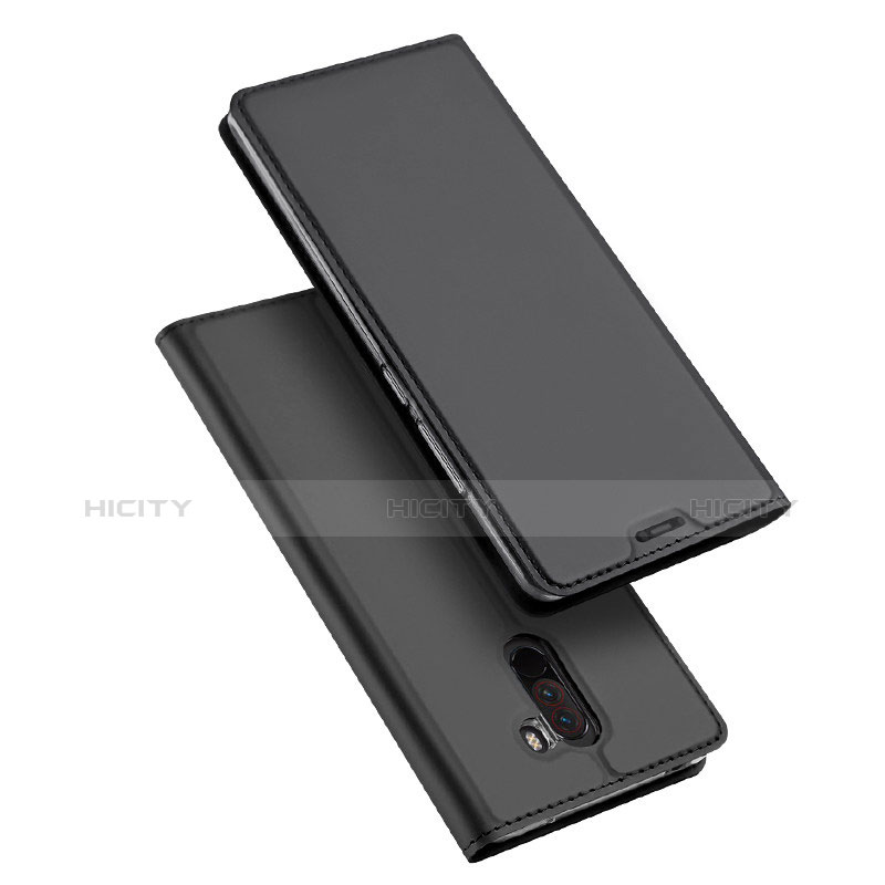 Funda de Cuero Cartera con Soporte Carcasa para Xiaomi Pocophone F1 Negro