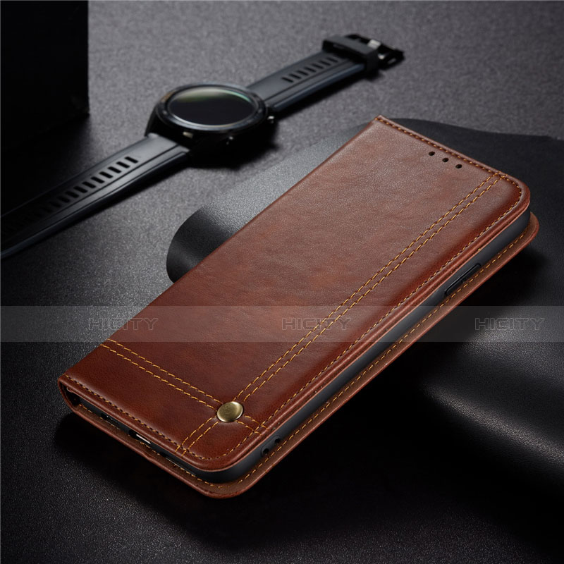 Funda de Cuero Cartera con Soporte Carcasa para Xiaomi Redmi 9 India Marron