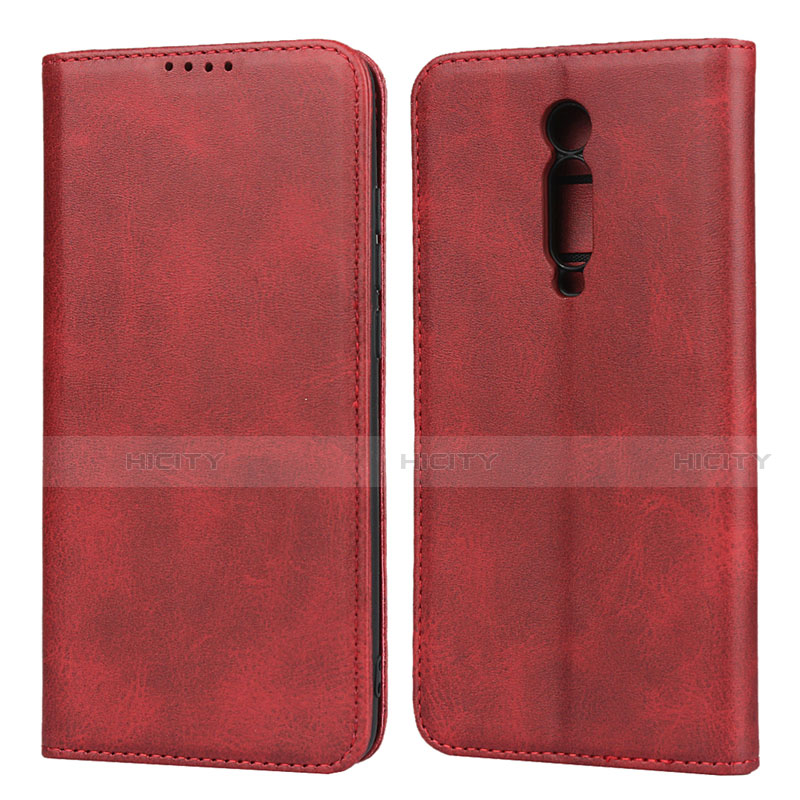 Funda de Cuero Cartera con Soporte Carcasa para Xiaomi Redmi K20 Pro Rojo