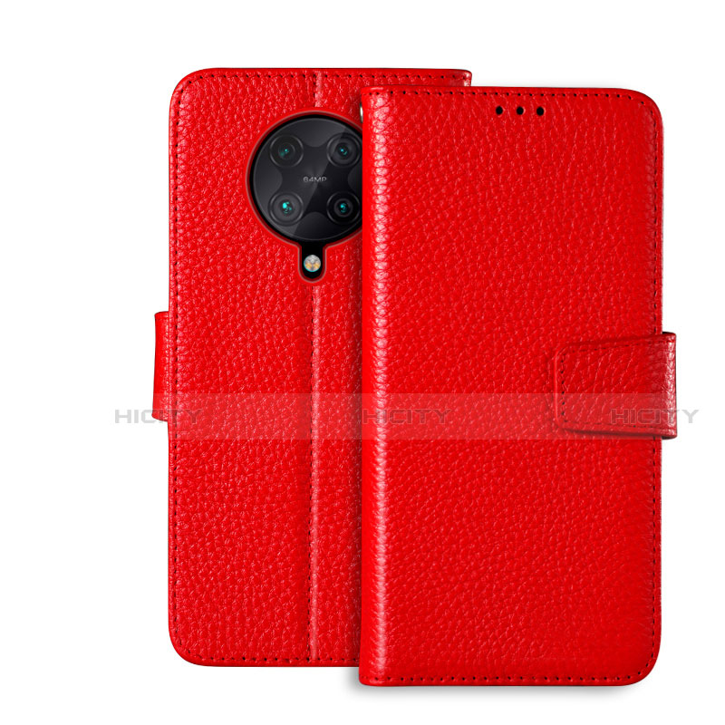 Funda de Cuero Cartera con Soporte Carcasa para Xiaomi Redmi K30 Pro Zoom Rojo