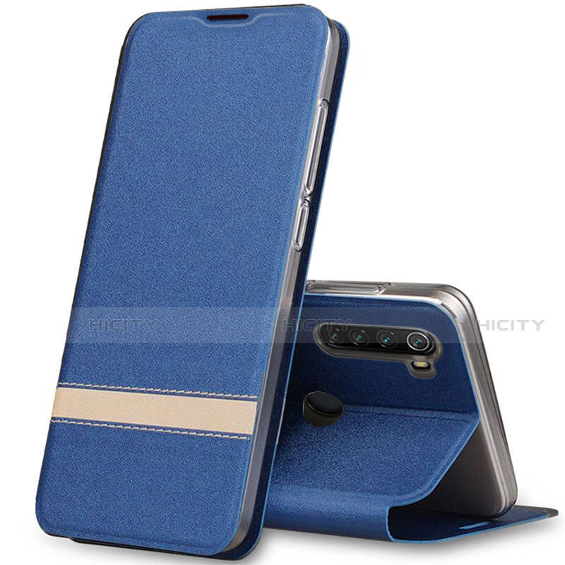 Funda de Cuero Cartera con Soporte Carcasa para Xiaomi Redmi Note 8T Azul