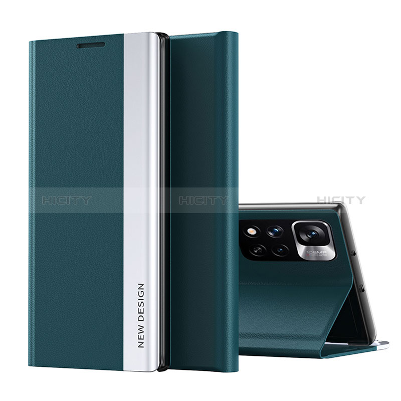 Funda de Cuero Cartera con Soporte Carcasa Q01H para Xiaomi Mi 11i 5G (2022) Verde