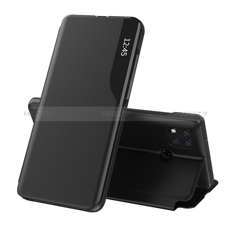 Funda de Cuero Cartera con Soporte Carcasa Q02H para Xiaomi POCO C3 Negro