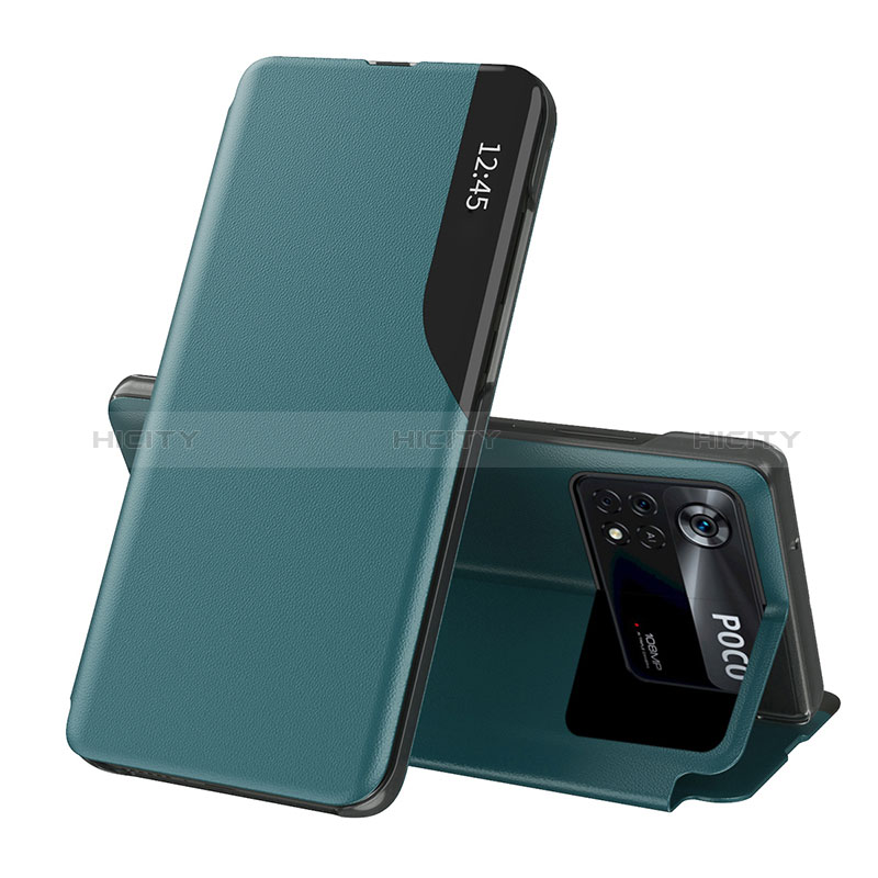 Funda de Cuero Cartera con Soporte Carcasa Q02H para Xiaomi Redmi Note 11E Pro 5G Verde