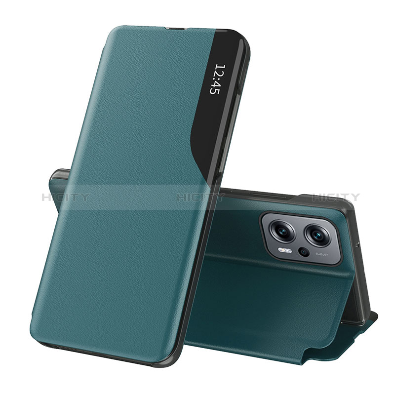 Funda de Cuero Cartera con Soporte Carcasa Q02H para Xiaomi Redmi Note 11T Pro+ Plus 5G Verde