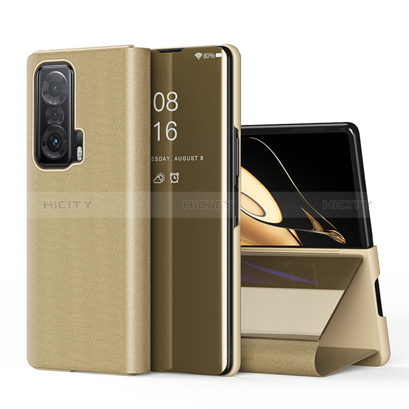 Funda de Cuero Cartera con Soporte Carcasa QH1 para Huawei Honor Magic V 5G Oro