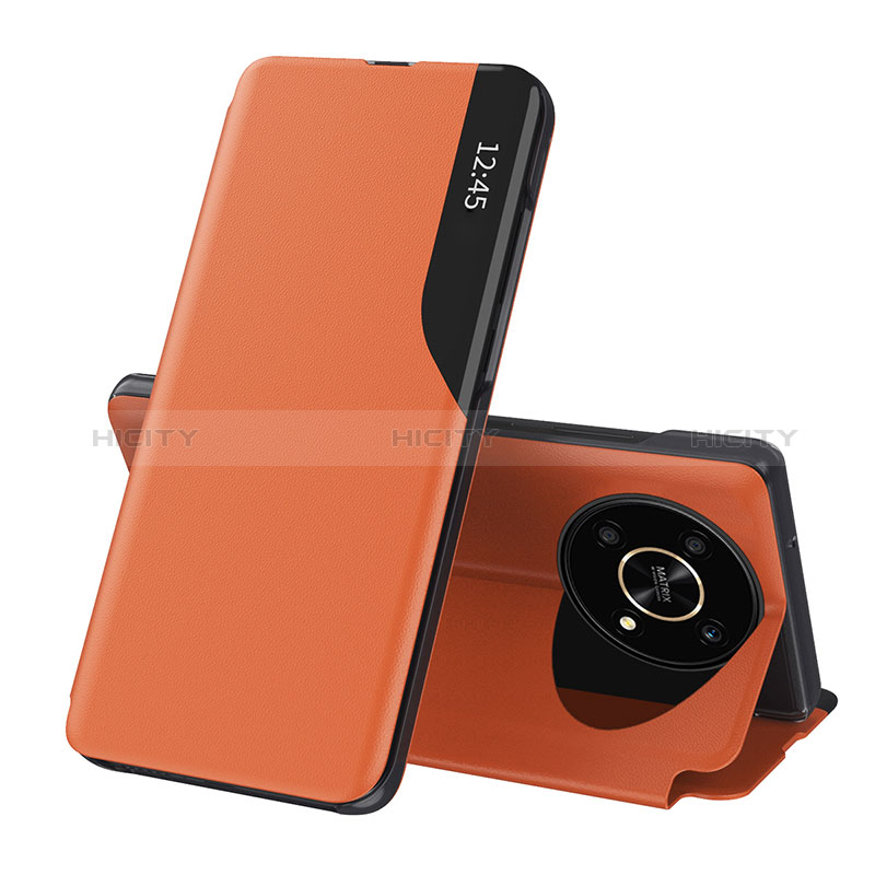 Funda de Cuero Cartera con Soporte Carcasa QH1 para Huawei Honor Magic4 Lite 5G Naranja