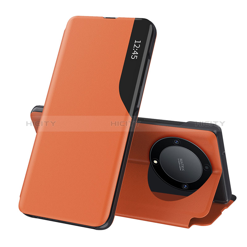 Funda de Cuero Cartera con Soporte Carcasa QH1 para Huawei Honor X9a 5G Naranja