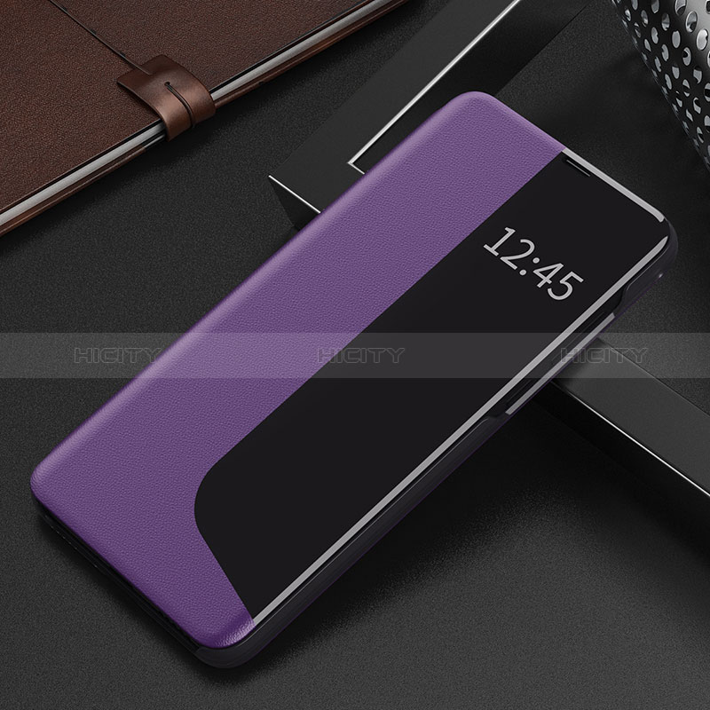 Funda de Cuero Cartera con Soporte Carcasa QH1 para Huawei Mate 60 Morado