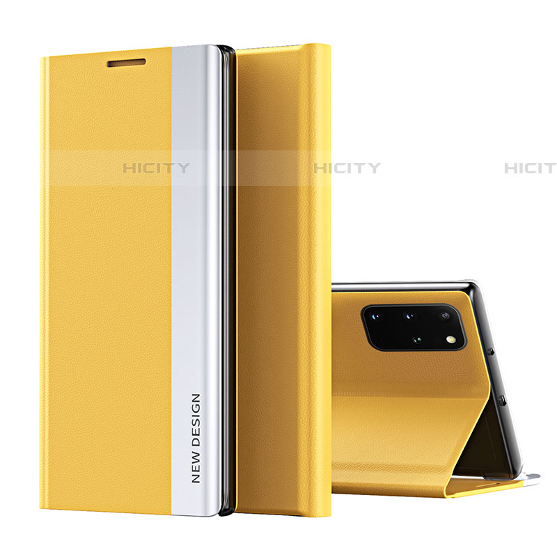 Funda de Cuero Cartera con Soporte Carcasa QH1 para Samsung Galaxy A53 5G Amarillo