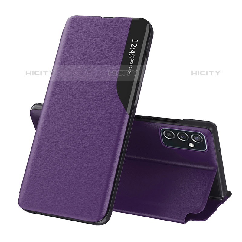 Funda de Cuero Cartera con Soporte Carcasa QH1 para Samsung Galaxy M52 5G Morado