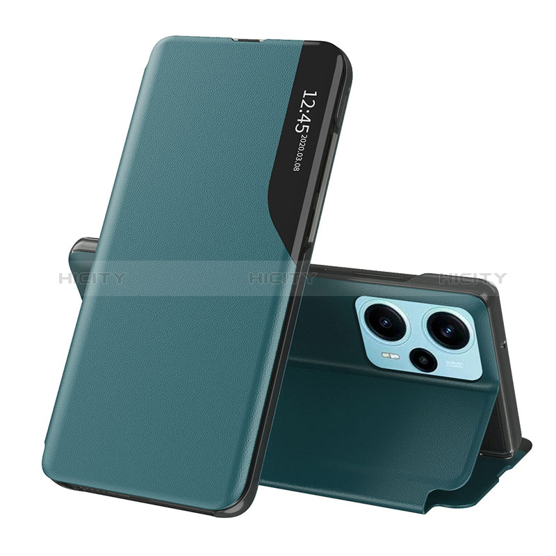 Funda de Cuero Cartera con Soporte Carcasa QH1 para Xiaomi Redmi Note 12 Turbo 5G Verde