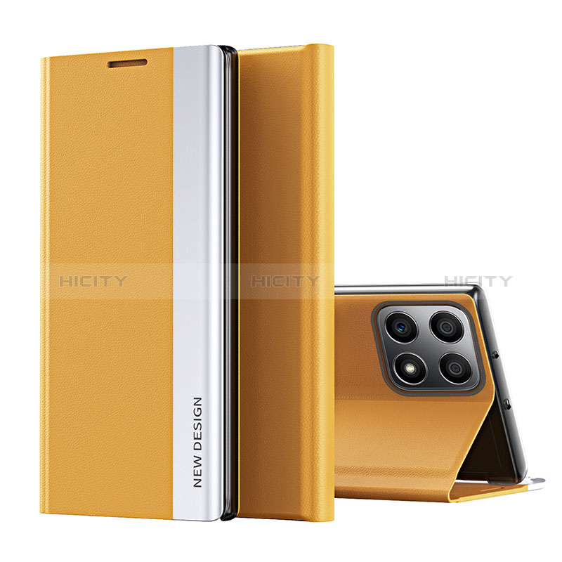 Funda de Cuero Cartera con Soporte Carcasa QH2 para Huawei Honor X30i Amarillo