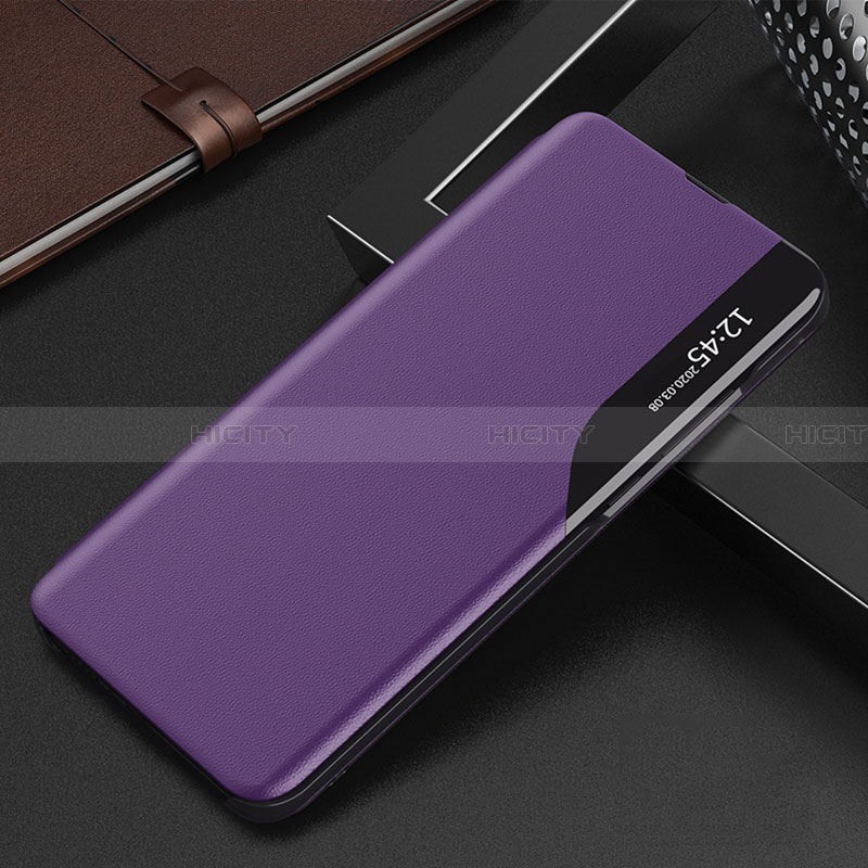 Funda de Cuero Cartera con Soporte Carcasa QH3 para Samsung Galaxy F02S SM-E025F Morado