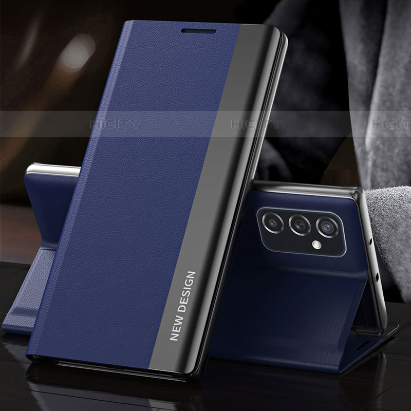 Funda de Cuero Cartera con Soporte Carcasa QH4 para Samsung Galaxy F23 5G Azul