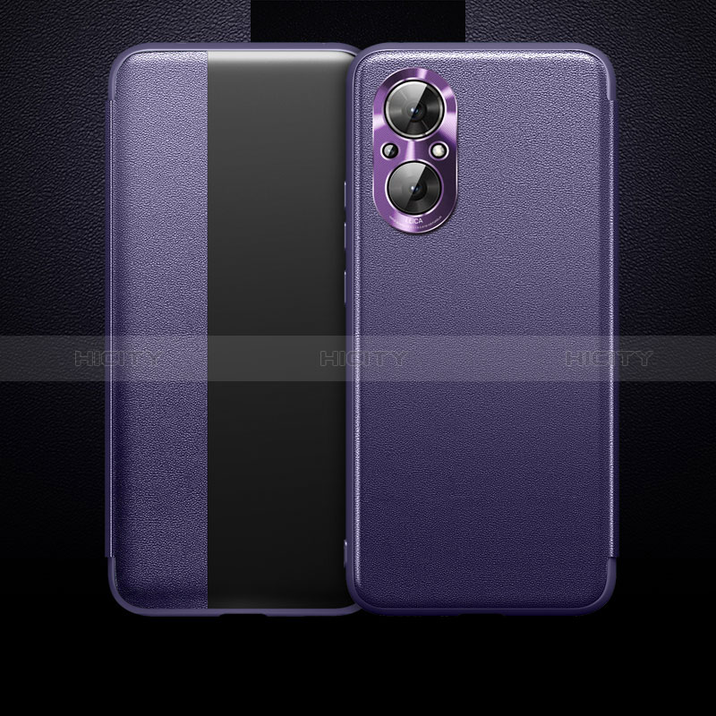 Funda de Cuero Cartera con Soporte Carcasa QK1 para Huawei Honor 50 SE 5G Morado