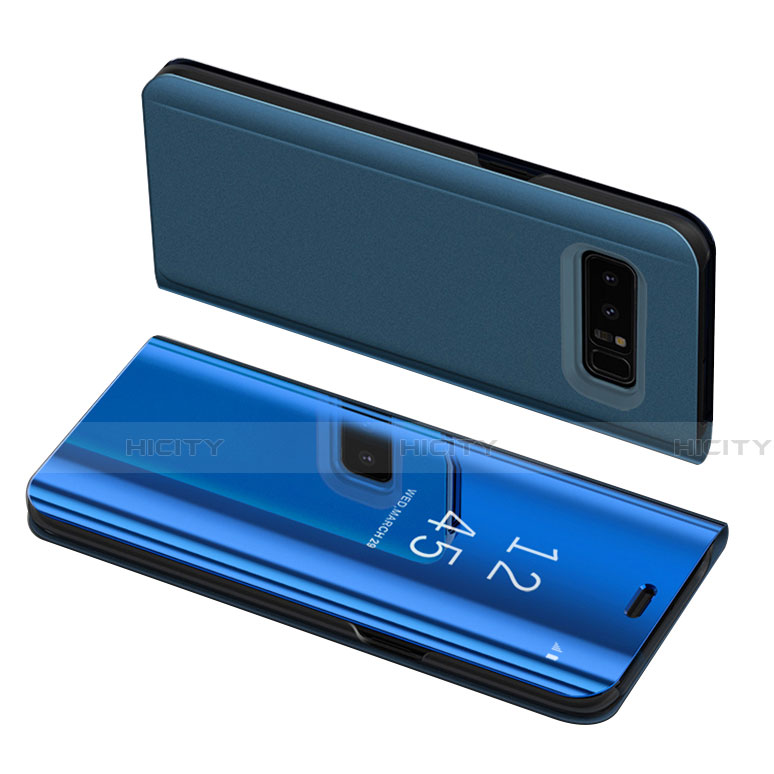 Funda de Cuero Cartera con Soporte Carcasa S01 para Samsung Galaxy Note 8 Azul