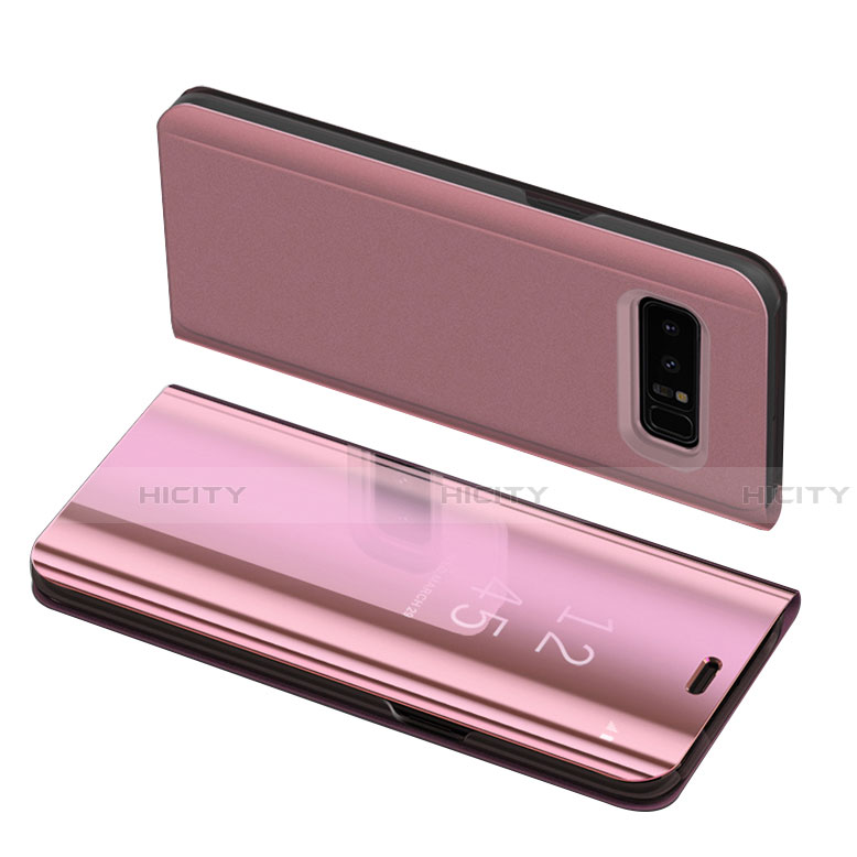 Funda de Cuero Cartera con Soporte Carcasa S01 para Samsung Galaxy Note 8 Duos N950F Oro Rosa