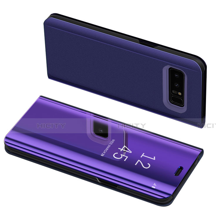 Funda de Cuero Cartera con Soporte Carcasa S01 para Samsung Galaxy Note 8 Morado