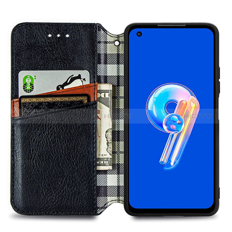 Funda de Cuero Cartera con Soporte Carcasa S01D para Asus Zenfone 9