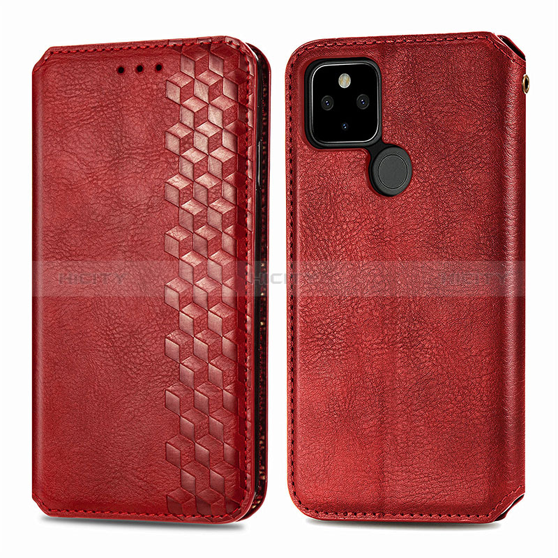 Funda de Cuero Cartera con Soporte Carcasa S01D para Google Pixel 4a 5G