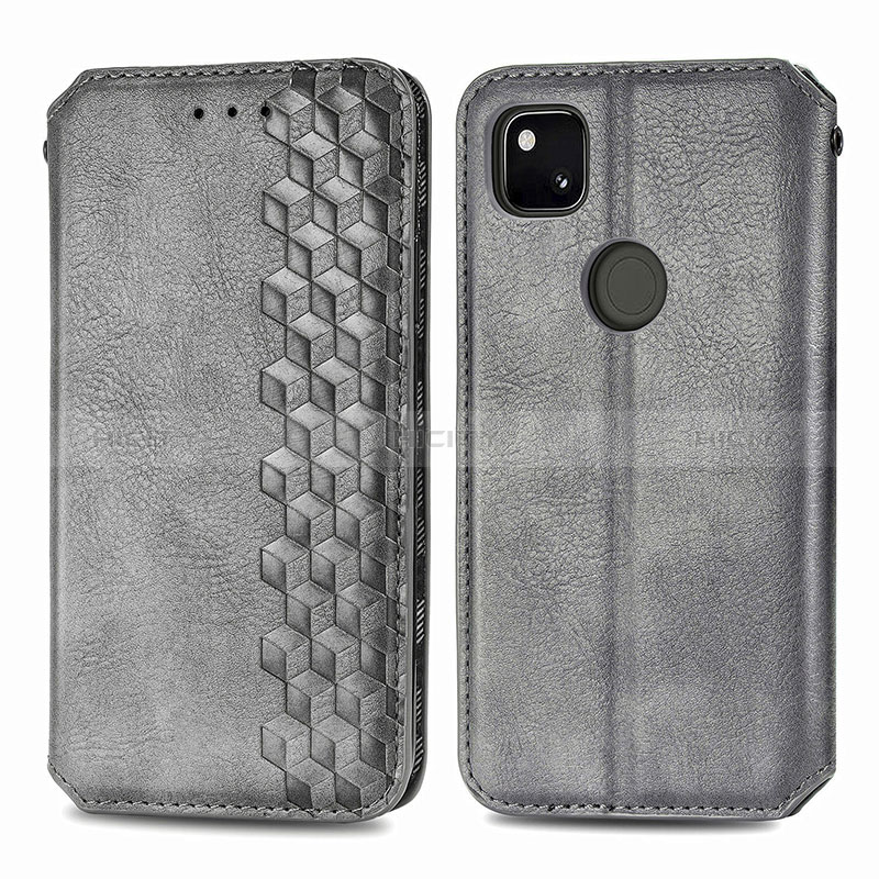 Funda de Cuero Cartera con Soporte Carcasa S01D para Google Pixel 4a