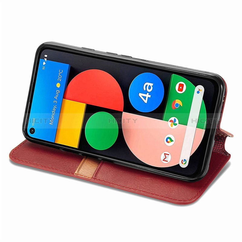 Funda de Cuero Cartera con Soporte Carcasa S01D para Google Pixel 5 XL 5G