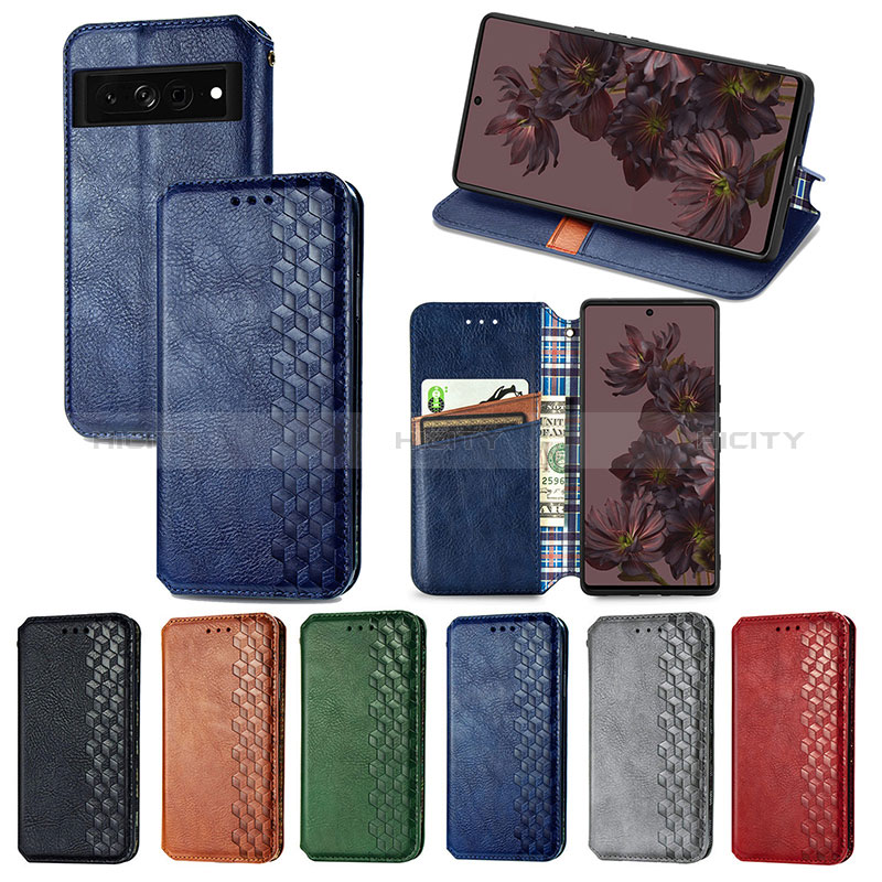 Funda de Cuero Cartera con Soporte Carcasa S01D para Google Pixel 7 Pro 5G