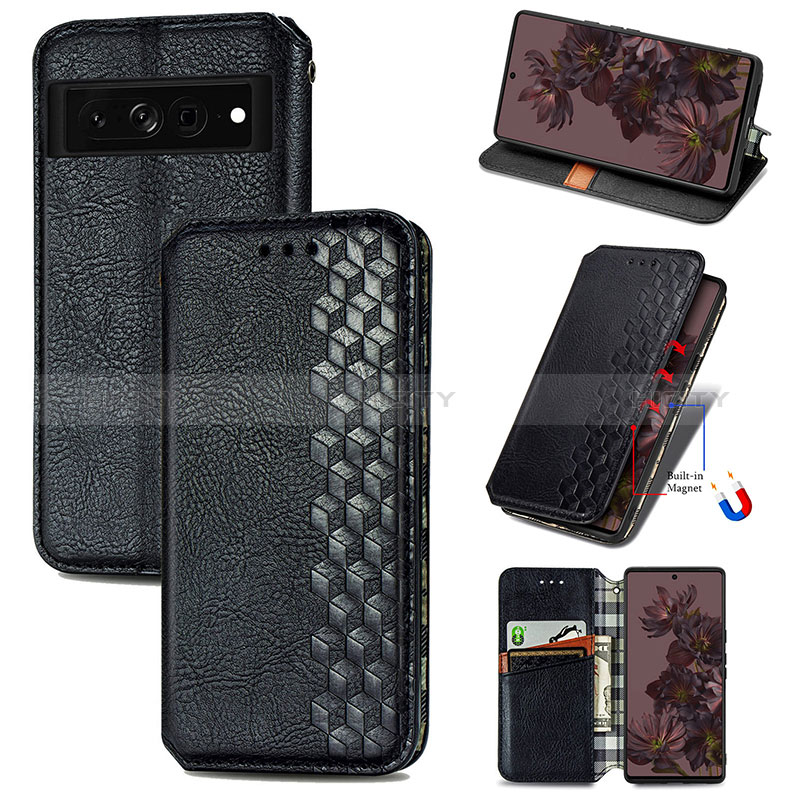 Funda de Cuero Cartera con Soporte Carcasa S01D para Google Pixel 7 Pro 5G