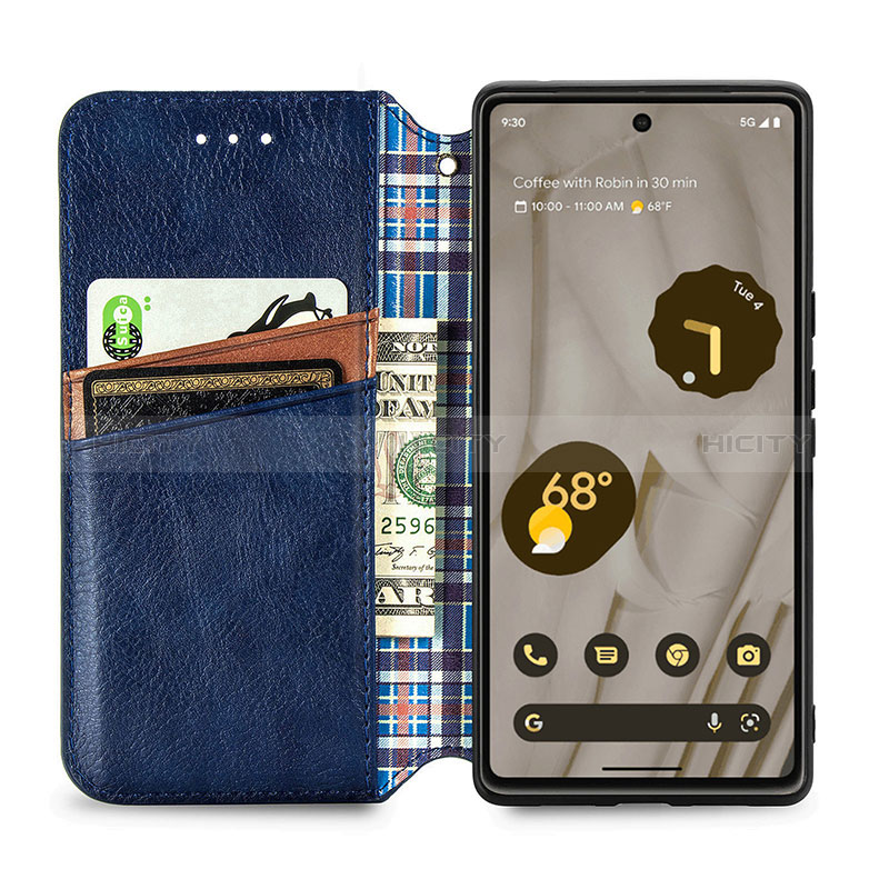 Funda de Cuero Cartera con Soporte Carcasa S01D para Google Pixel 7a 5G