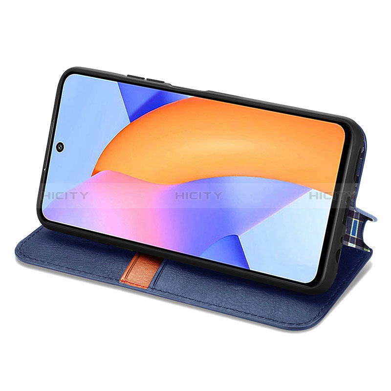 Funda de Cuero Cartera con Soporte Carcasa S01D para Huawei Honor 10X Lite