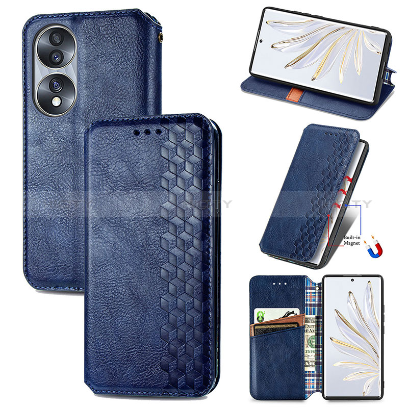 Funda de Cuero Cartera con Soporte Carcasa S01D para Huawei Honor 70 5G