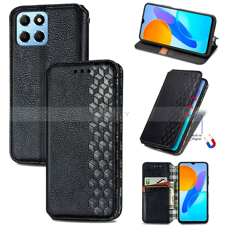 Funda de Cuero Cartera con Soporte Carcasa S01D para Huawei Honor 70 Lite 5G