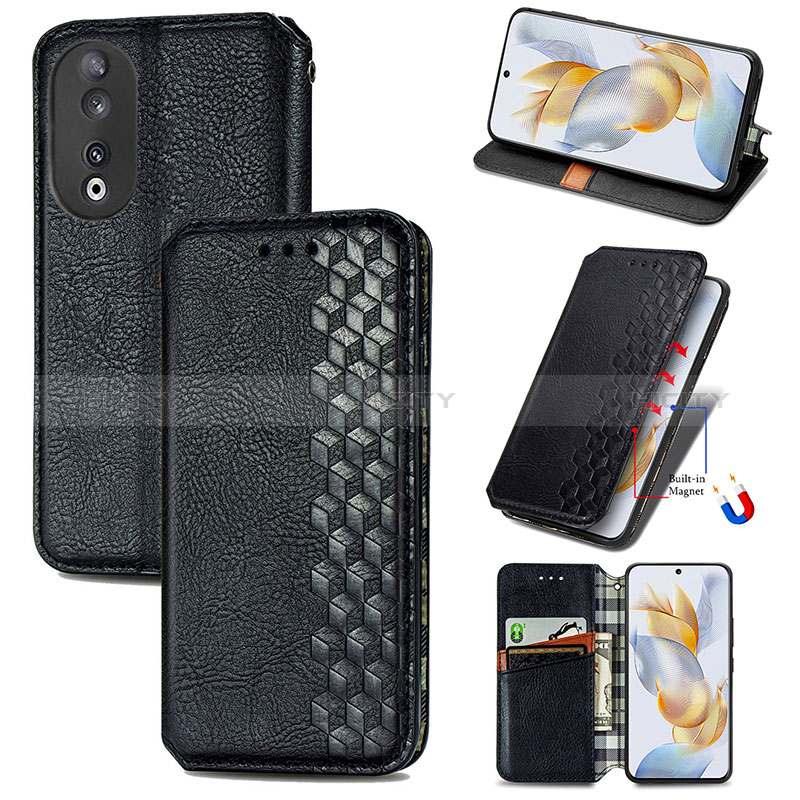 Funda de Cuero Cartera con Soporte Carcasa S01D para Huawei Honor 90 5G