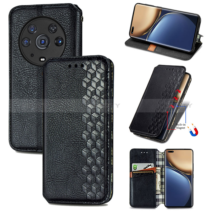 Funda de Cuero Cartera con Soporte Carcasa S01D para Huawei Honor Magic3 Pro 5G