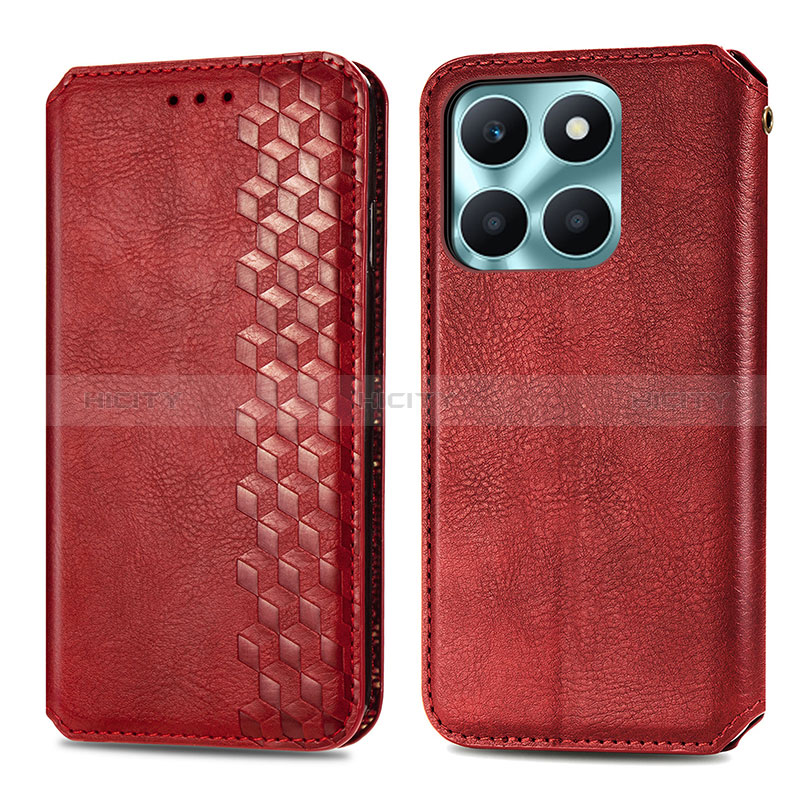 Funda de Cuero Cartera con Soporte Carcasa S01D para Huawei Honor X6a