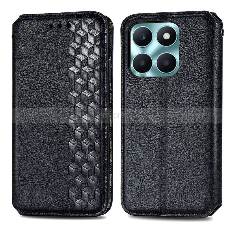 Funda de Cuero Cartera con Soporte Carcasa S01D para Huawei Honor X6a